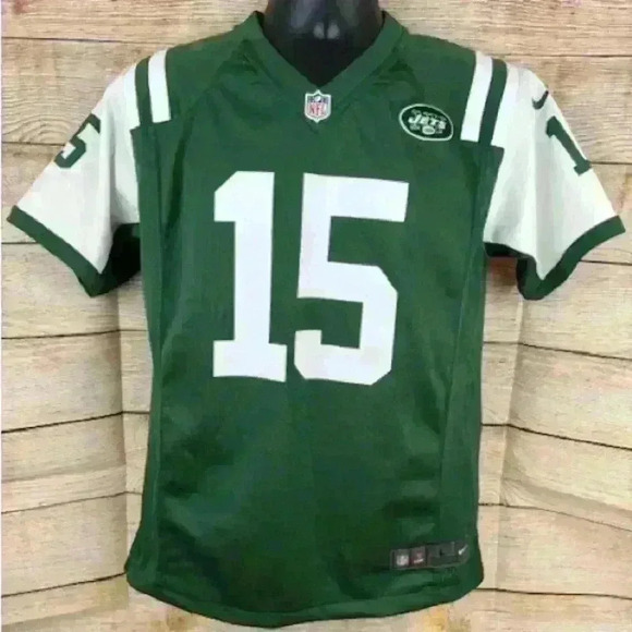 Nike kids jets/ tim Tebow football Jersey size LG - Picture 1 of 8